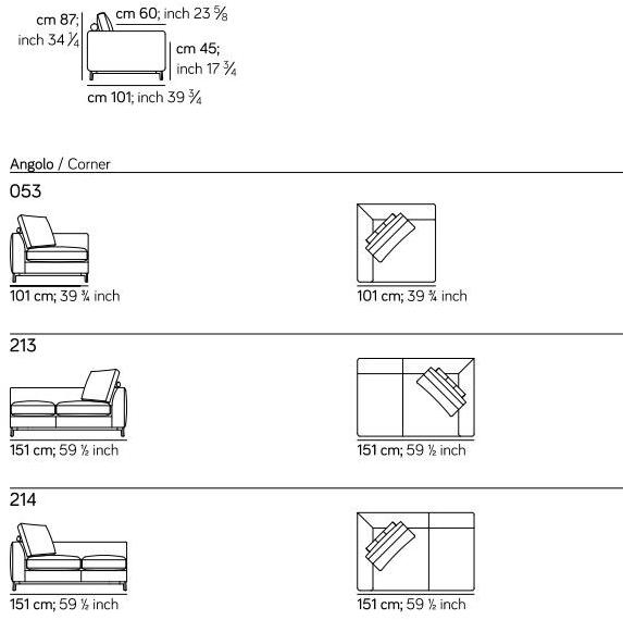AMURA 6-местный угловой диван в коже Dorsey Am023.061+082 - Вид №8