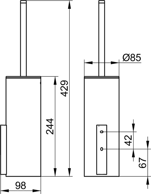 11564019000 Туалетный ёрш с ручкой KEUCO Edition 400 - Вид №2
