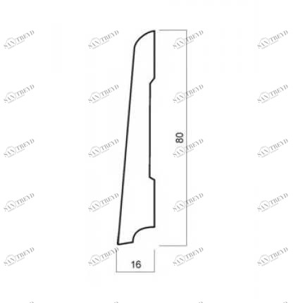 Плинтус La San Marco Profili White Stone Шпонированный Дуб 2500х80 мм 1010000422