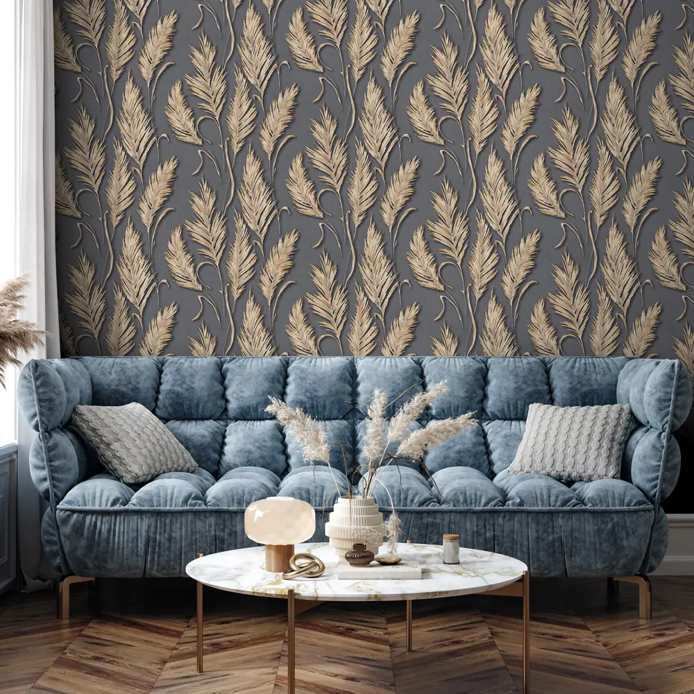 Обои флизелиновые Odelia черные 1.06 м DI5041-22 DIAMOND STLM-2122002 - Вид №2