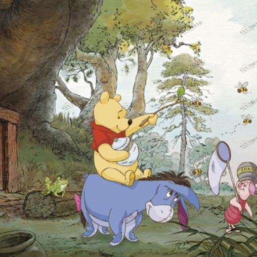 4-413-Pooh-s-House Фотообои Komar Disney 1.27х3.68 м 4413POOHSHOUSE