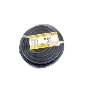 Провод Промэко ПВС 2x2.5 20 м ГОСТ цвет черный 82912135 STLM-2062280