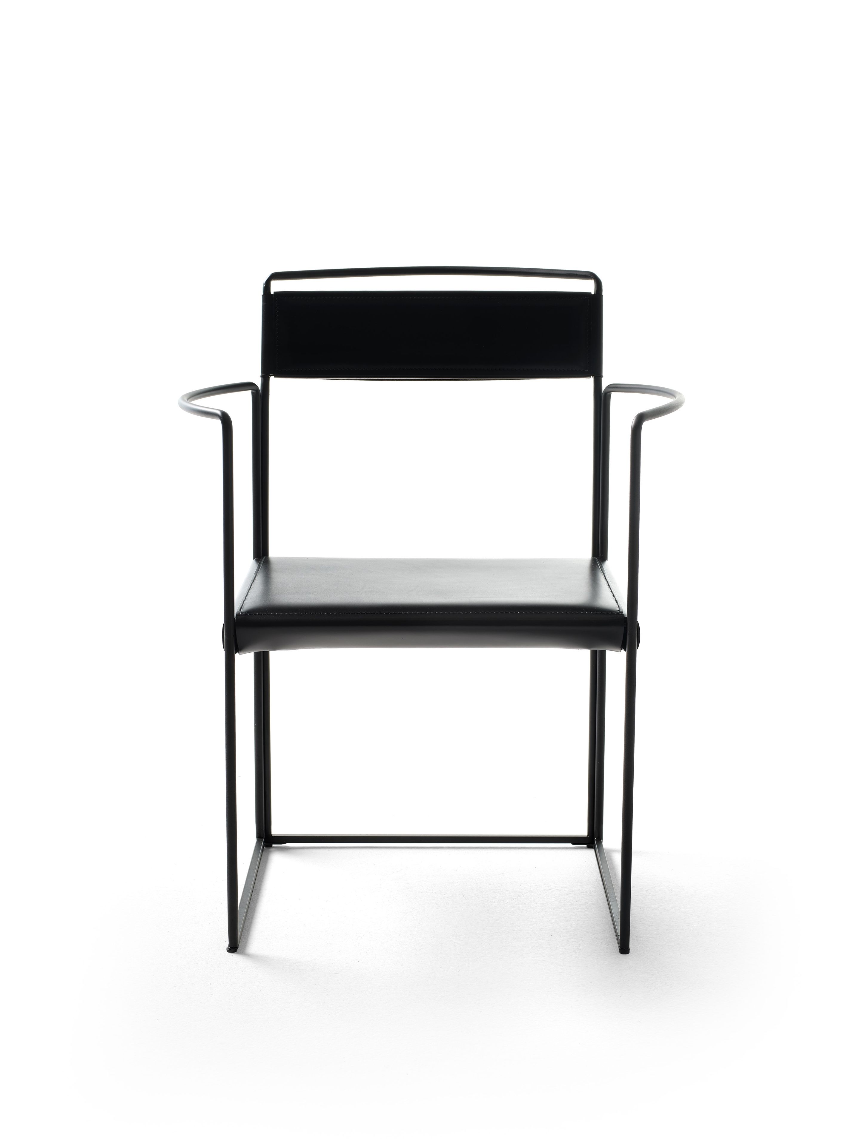 Стул из окрашенной стали и кожи с подлокотниками EPÒNIMO New Outline ARCH-00018160 - Вид №3