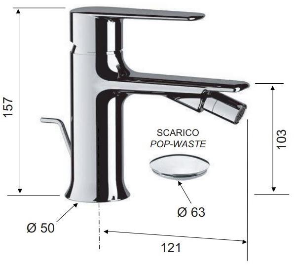 Remer Rubinetterie Смеситель для биде, однорычажный Vanity V20 - Вид №1