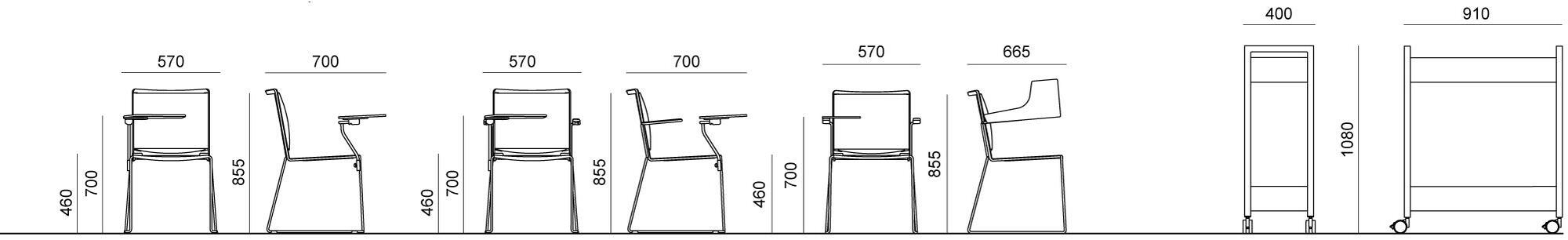 Diemmebi Сани стул для конференций из полипропилена с откидной крышкой S’mesh sun-id-1419036 - Вид №2