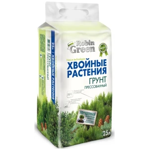 Грунт прессованный Робин Грин для хвойных растений 25л 85365157 STLM-2077658