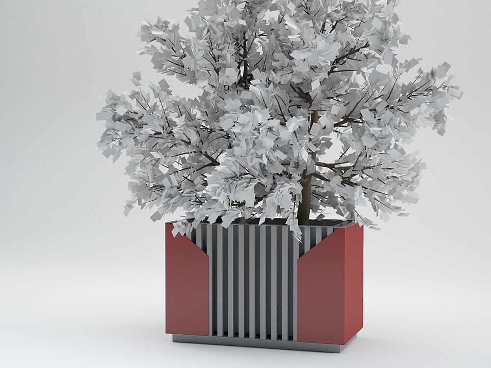 Прямоугольная металлическая плантатор CITYSì FORTNESS ARCH-00057684