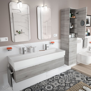26616 SALGAR Мебель для умывальника SPIRIT 1200 1 металлический ящик BAY PINE 1194 x 270 x 450 мм Лавровая сосна