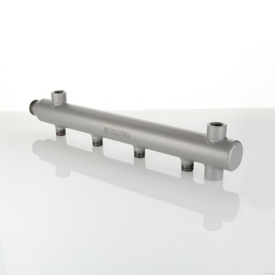 VTc.510.BS.060406 Коллектор из стали с межосевым расстоянием выходов 100 мм Valtec 1", 6 x 1/2"  - Вид №5