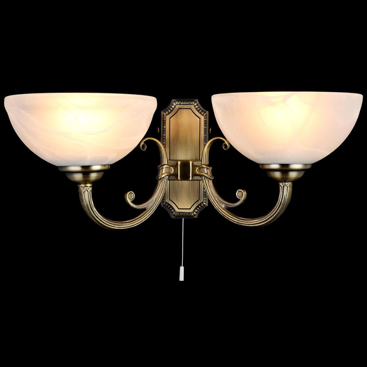 Бра со стеклянными плафонами на 2 лампы белое Herbert FR2012-WL-02-BZ FREYA HERBERT 00-3931090 Бежевый;бронза  - Вид №1