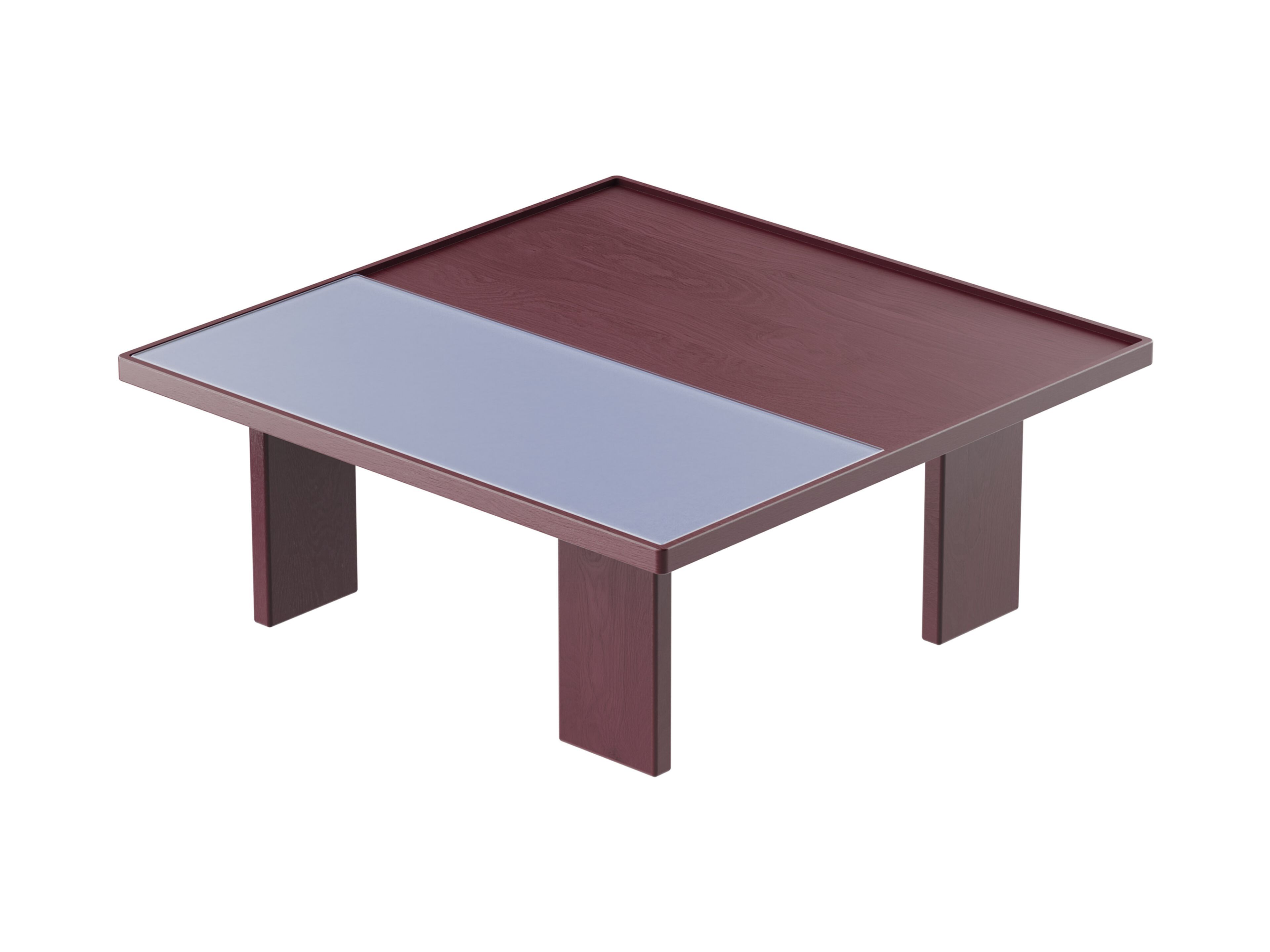 Квадратный журнальный столик из дерева и стекла Noah Living Piet ARCH-00138054 - Вид №7