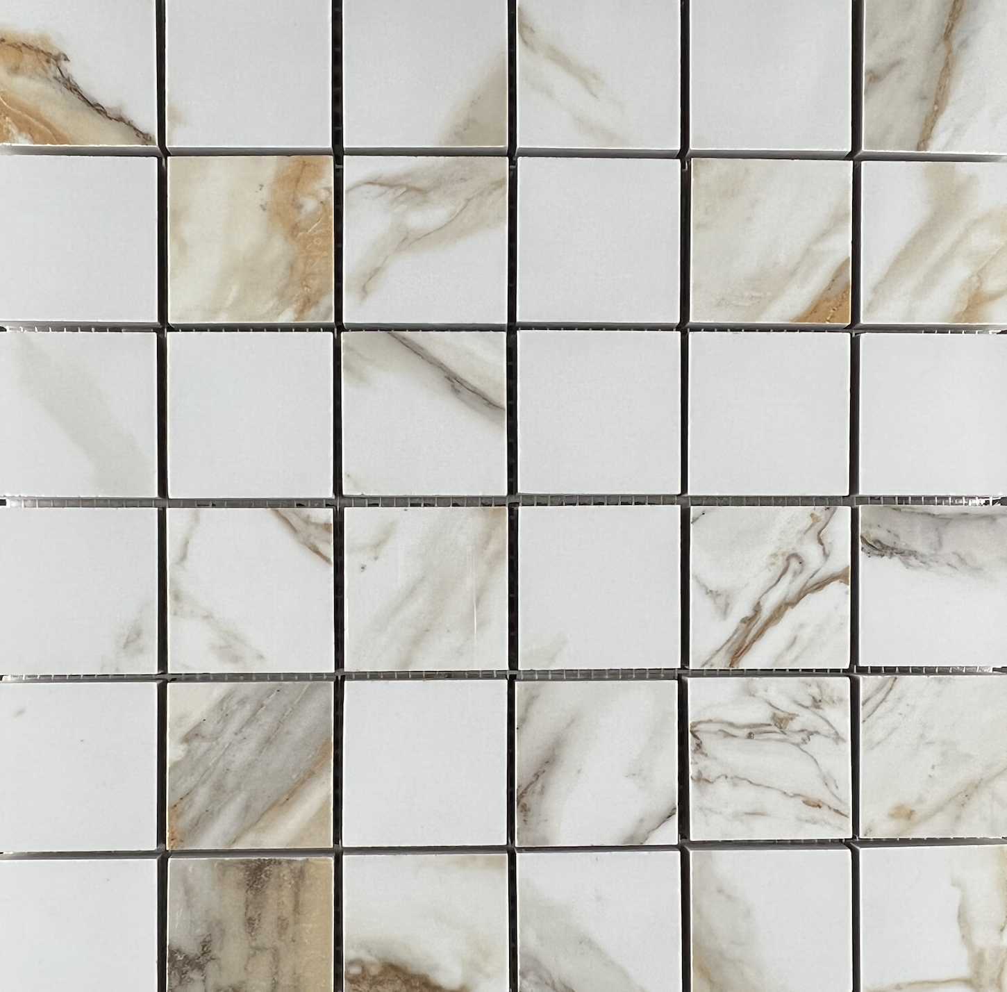 91033612 Мозаика Calacata Paonazzo 300х300мм керамогранит цвет бежевый Calacatta Gold STLM-0450786 VELSAA