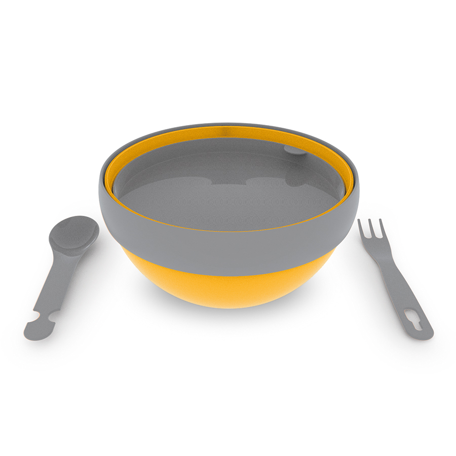 Ланч-бокс Zero Chilled для салатов желтый Guzzini 100101165 - Вид №1