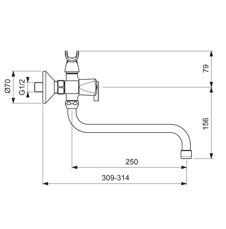 BA342AA Смеситель для ванны/душа VIDIMA PRACTIC - Вид №1
