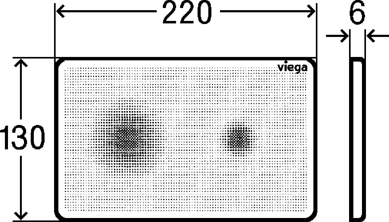 Viega Панель смыва Prevista для унитазов 8625.1 (774363) 774 363 - Вид №3