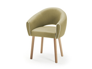 Мягкий тканевый стул с подлокотниками