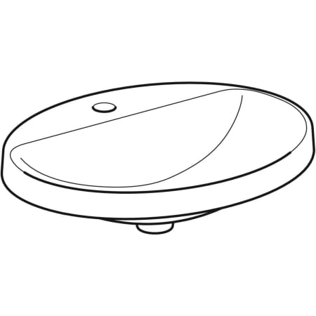 500.722.01.2 Встраиваемая раковина Geberit VariForm овальной формы, с полкой для отверстия под смеситель Geberit  - Вид №14