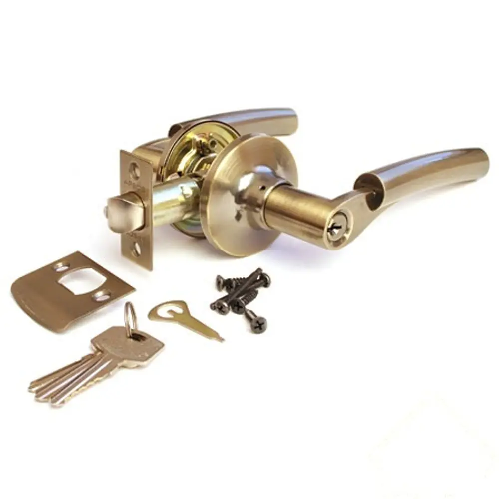 Ручка-защёлка межкомнатная Apecs 8083-01-AB, латунь/цинк, цвет бронза, 2 шт STLM-2107919