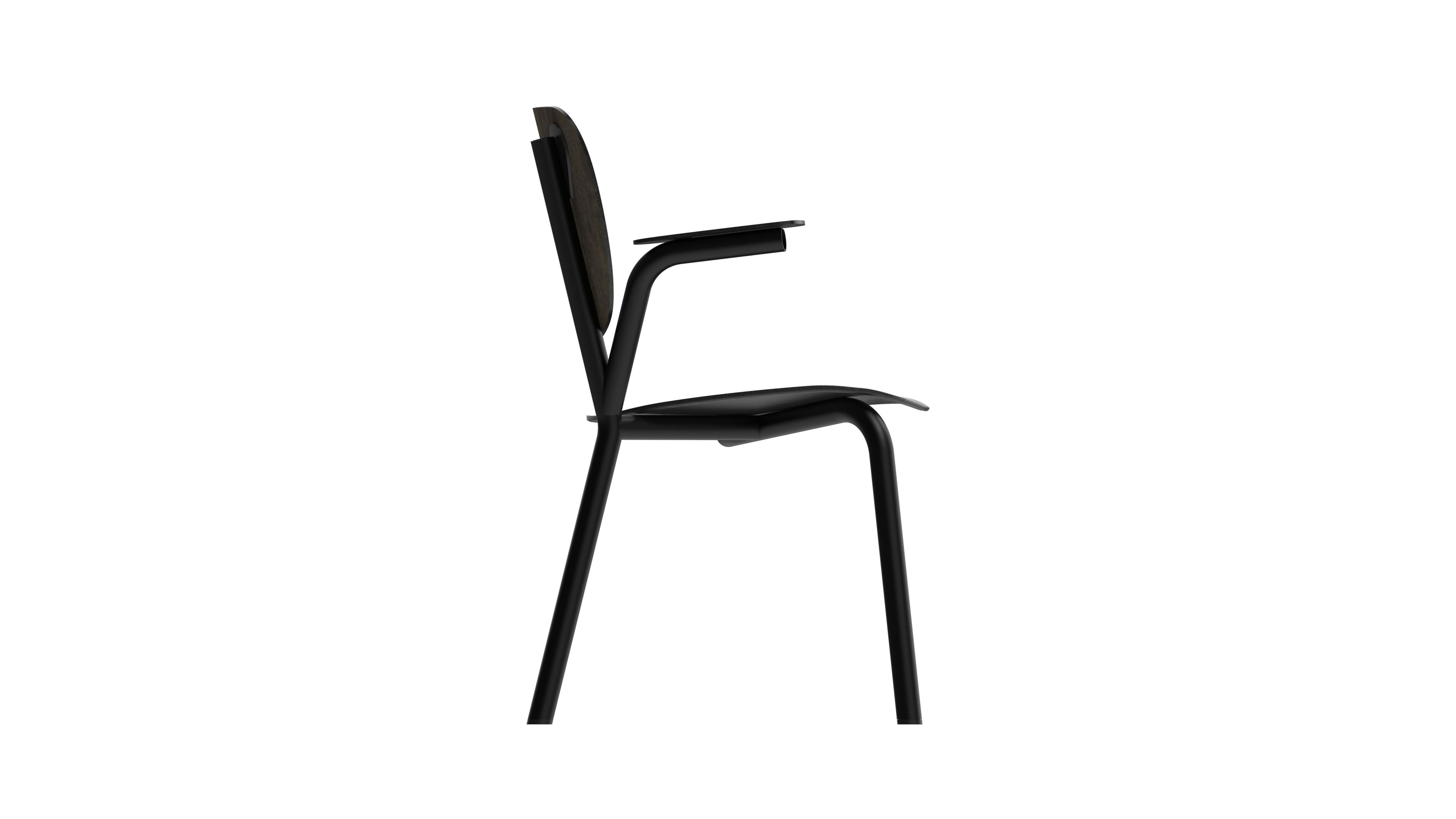 Деревянный и кожаный стул с подлокотниками FUNCTIONALS EMIL ROSI ARCH-00126468 - Вид №8