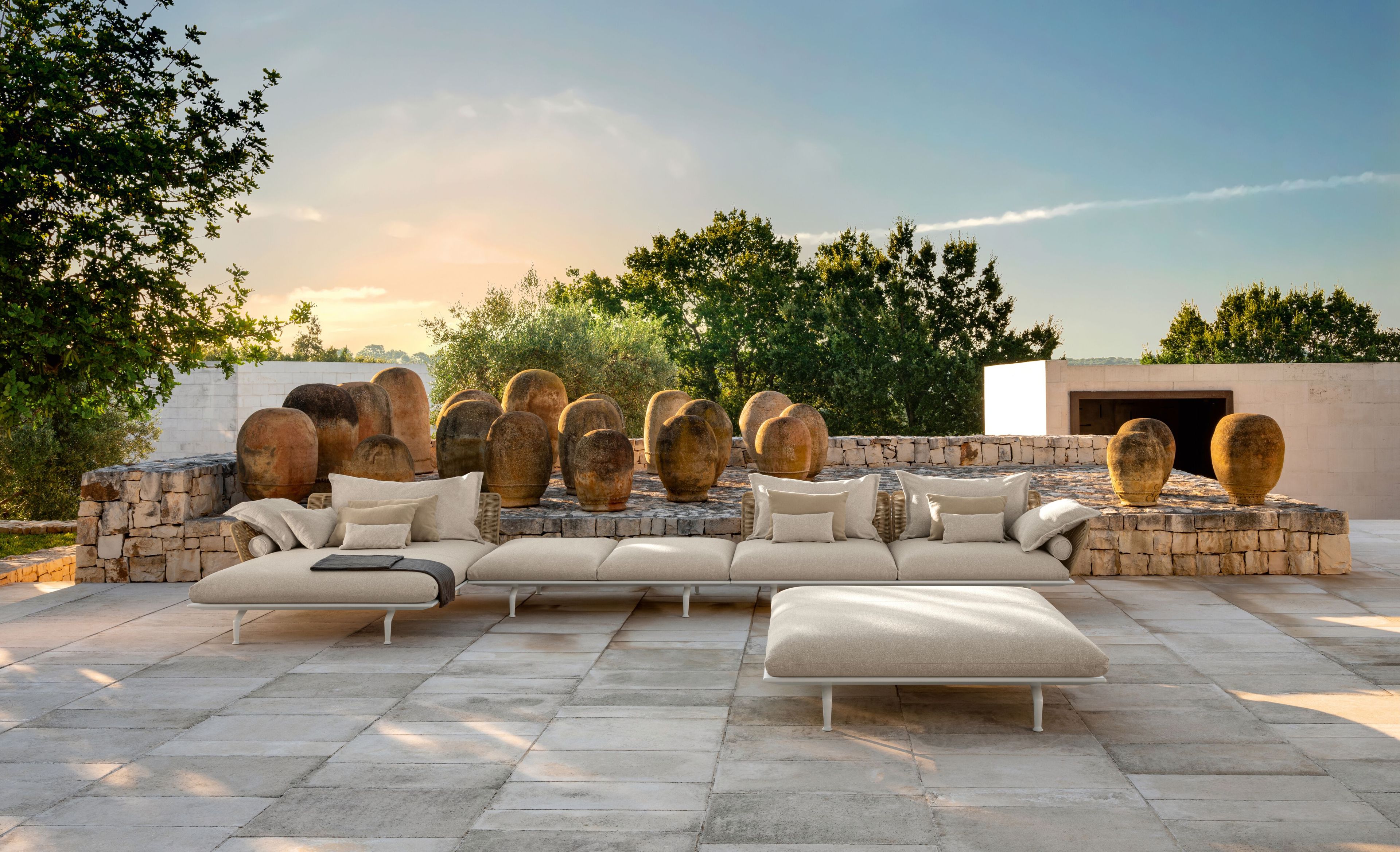 Ткань сад диван с полуостровом Talenti Cruise Alu ARCH-00140707 - Вид №2