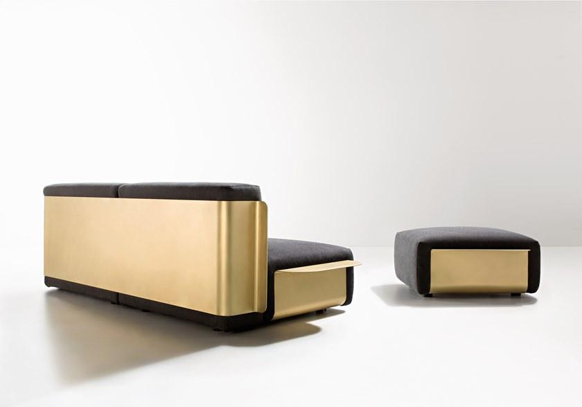 DE CASTELLI Диван из ткани с латунной структурой Loom sun-id-1513188 - Вид №1