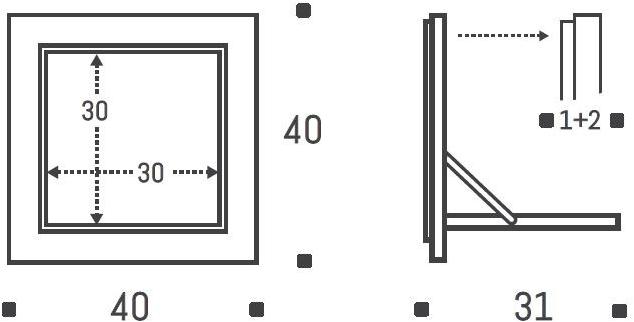 AMBIVALENZ Складная фанерная полка Fläpps shelf 40×40-1 Fl020049 - Вид №4