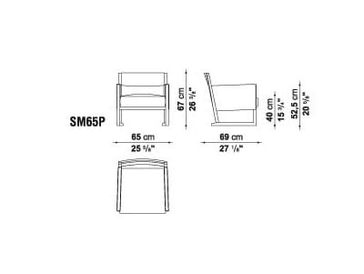 Кожаное кресло с подлокотниками Maxalto ARCH-00043729 - Вид №2