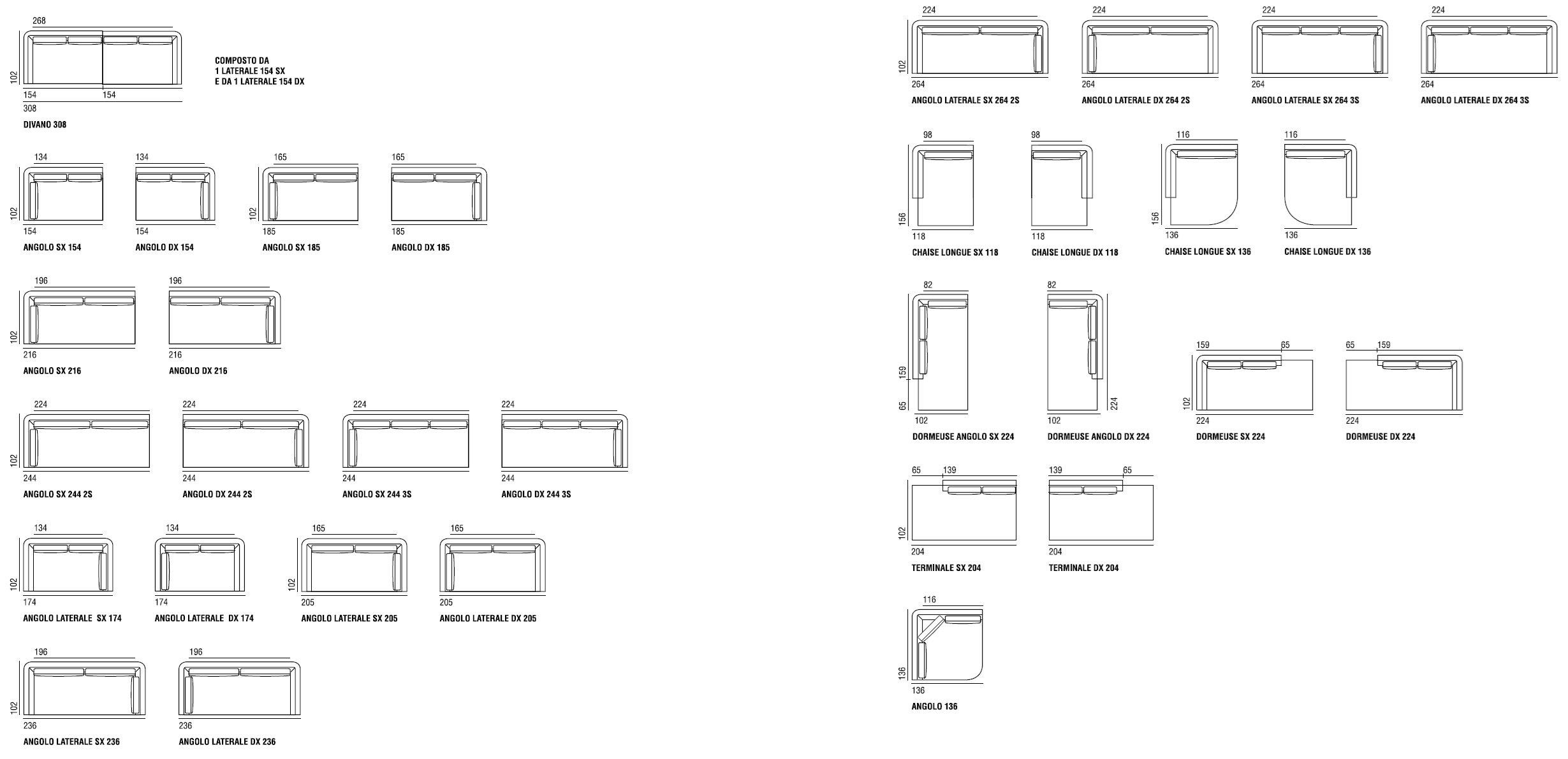 Секционный диван из ткани Verzelloni Линдон ARCH-00077707 - Вид №25
