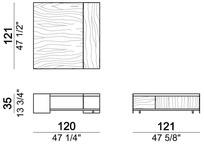 Деревянный квадратный журнальный столик Arketipo NOTH ARCH-00058354 - Вид №9