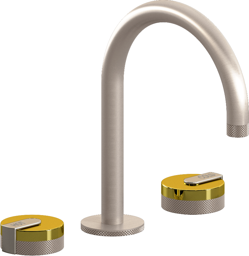 E-11512-R1PB-L1BNi-SN Смеситель для умывальника на 3 отвертия GRAFF MOD+