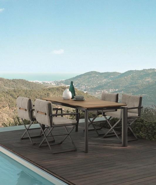 Talenti Садовый стол из тикового дерева раздвижной Domino Domtp160 / 200 - Вид №6