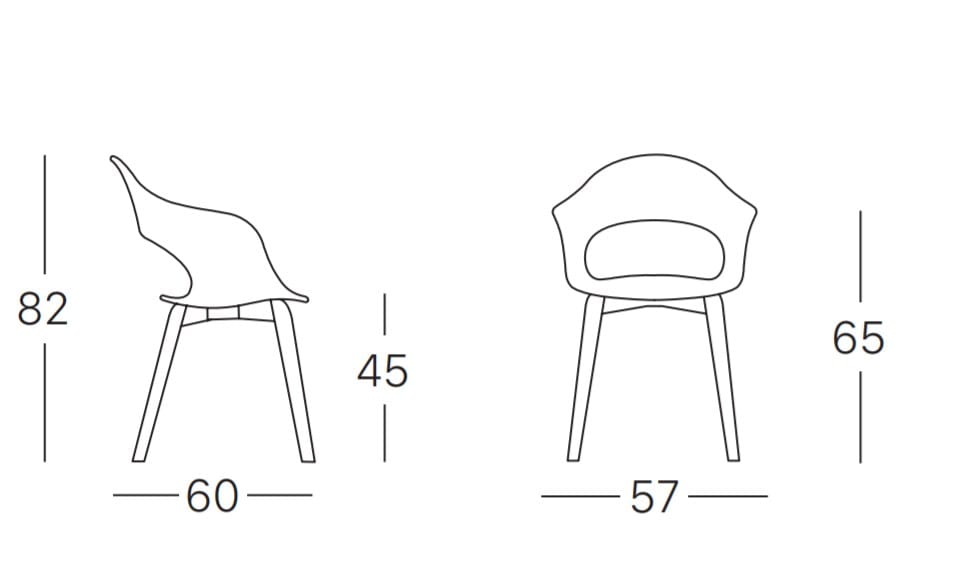 Стул из инженерного пластика с подлокотниками S-CAB Lady B ARCH-00114059 - Вид №1