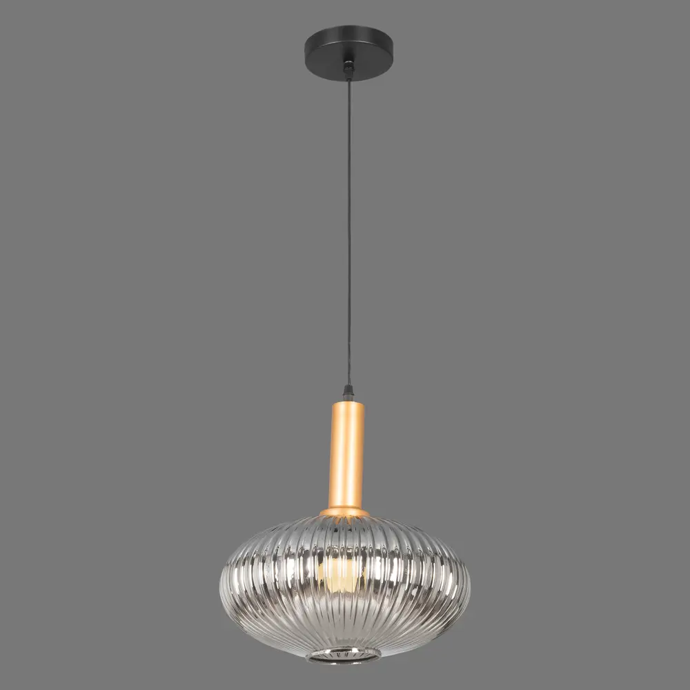 Подвесной светильник Toplight Pamella, 1 лампа, 8 м², цвет тёмный дымчатый/золото 82672375 STLM-2153337  - Вид №3