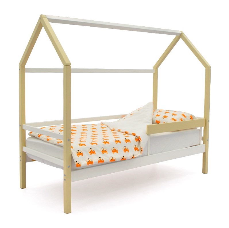 Кровать-домик детская бежево-белая Svogen БЕЛЬМАРКО  00-3833078 Бежевый Santreyd  - Вид №1