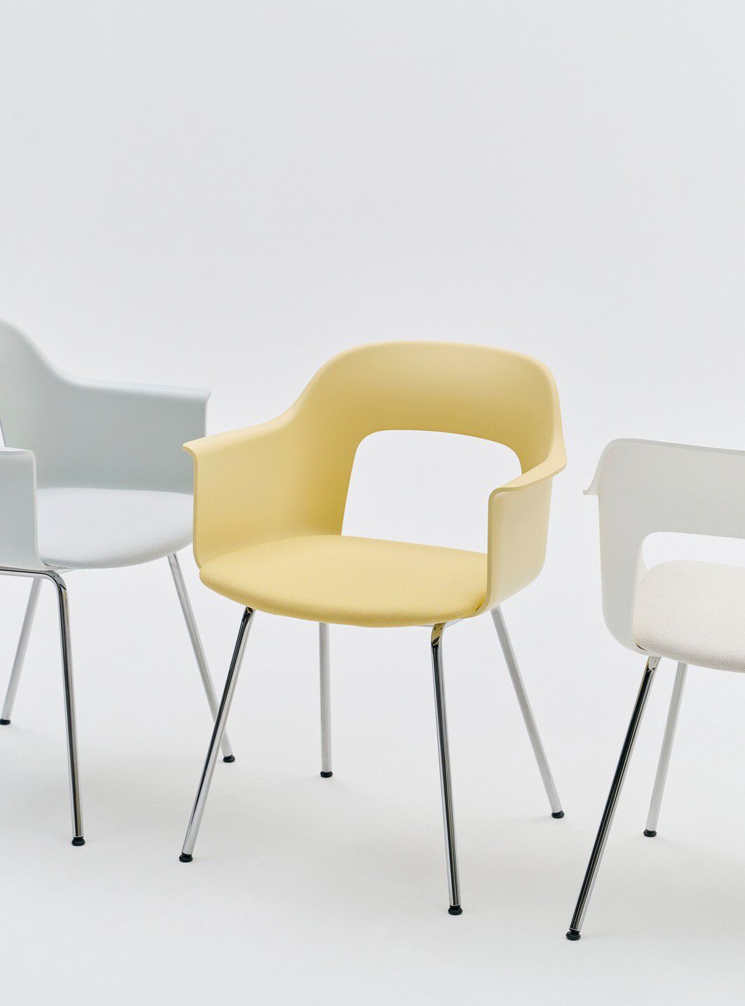 Полипропиленовый стул с подлокотниками с открытой спинкой Hay макет ARCH-00062765 - Вид №37