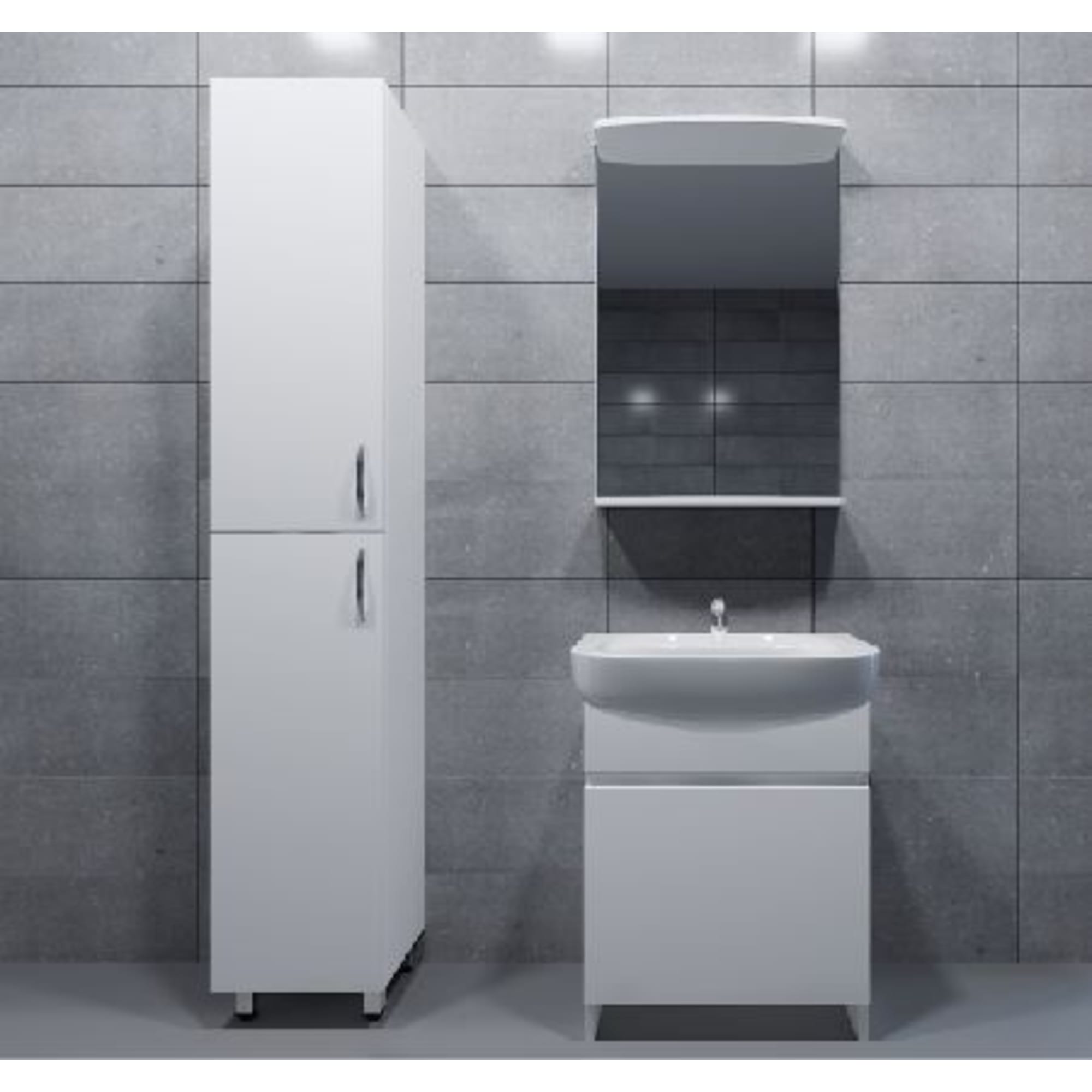 81929093 Тумба под раковину напольная «» 50 см цвет белый Т 50 Santreyd  - Вид №6