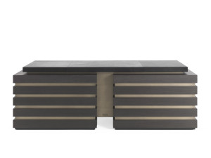 Деревянный прямоугольный стол с ящиками