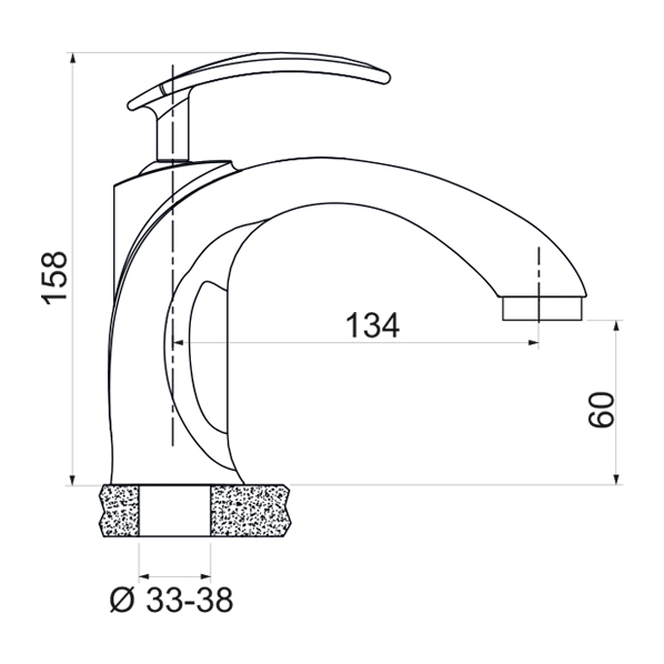 35-04P EPSILON  Смеситель для умывальника  ARGO kran  - Вид №1