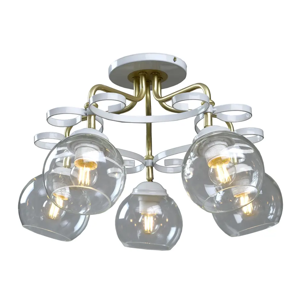 Люстра Принцесса 5xE27x60 Вт цвет белый СВЕТУС STLM-2055906