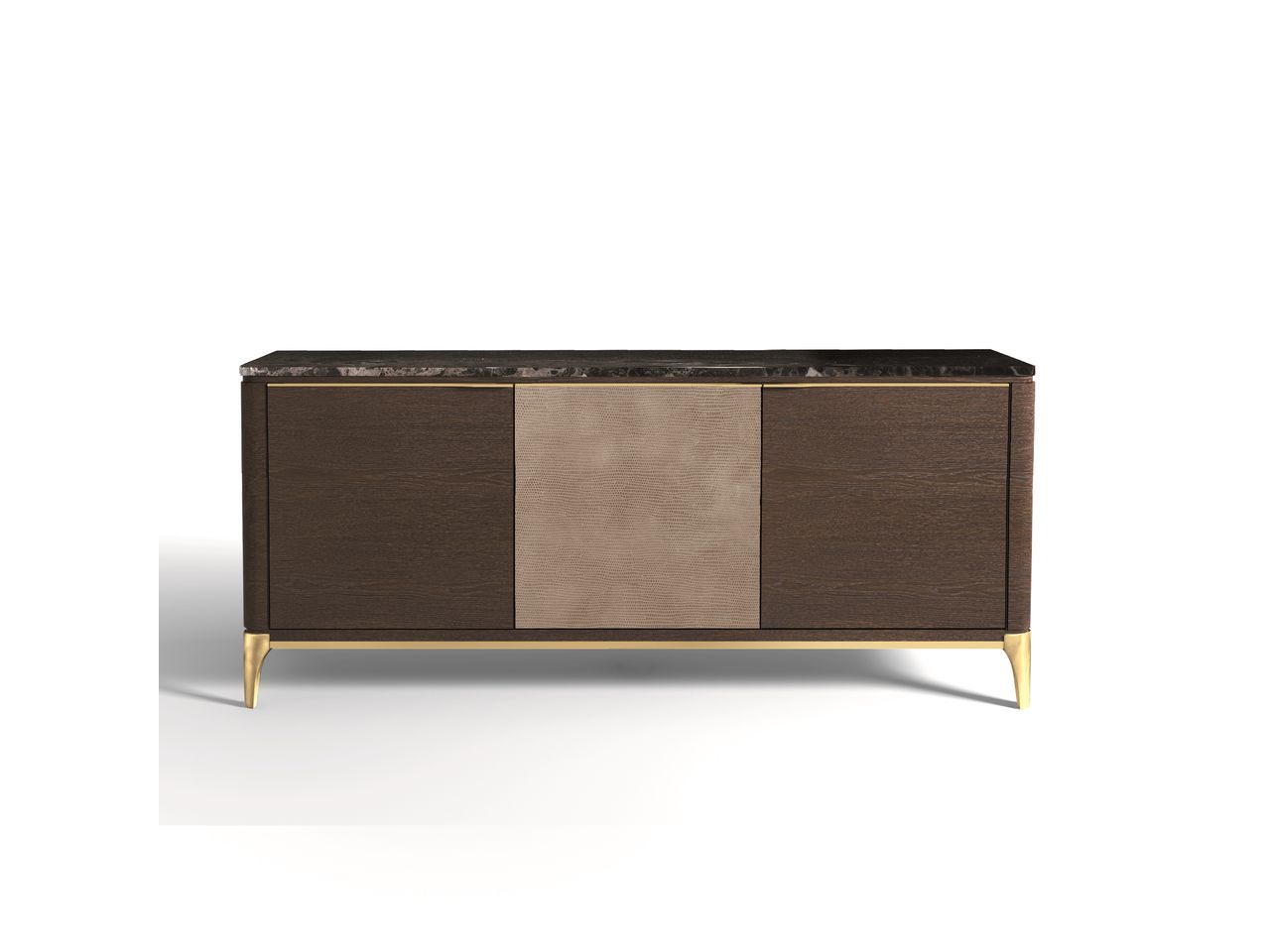 Мебель из дерева и кожи с распашными дверями и мраморной столешницей Hurtado Evolution ARCH-00104089 - Вид №2