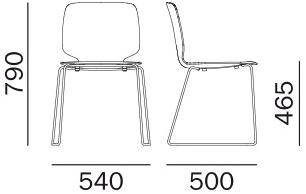 Pedrali Штабелируемый стул на салазках из технополимера Babila 2740 - Вид №8