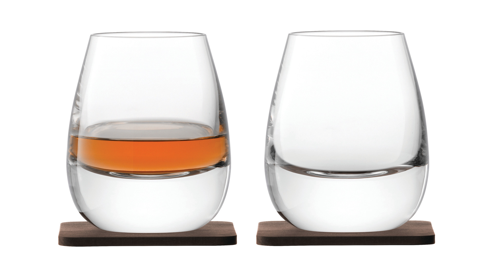 10656206 LSA International Набор стаканов с деревянными подставками LSA International, "Whisky", 250мл, 2шт. Стекло  - Вид №1