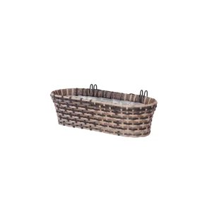 Кашпо для цветов 14x22x50 см v15 л пластик темно-коричневый