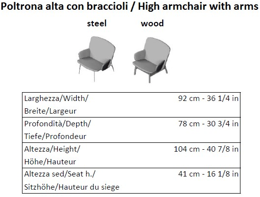La Cividina Мягкое кресло с подлокотниками Ala sun-id-1360914 - Вид №1