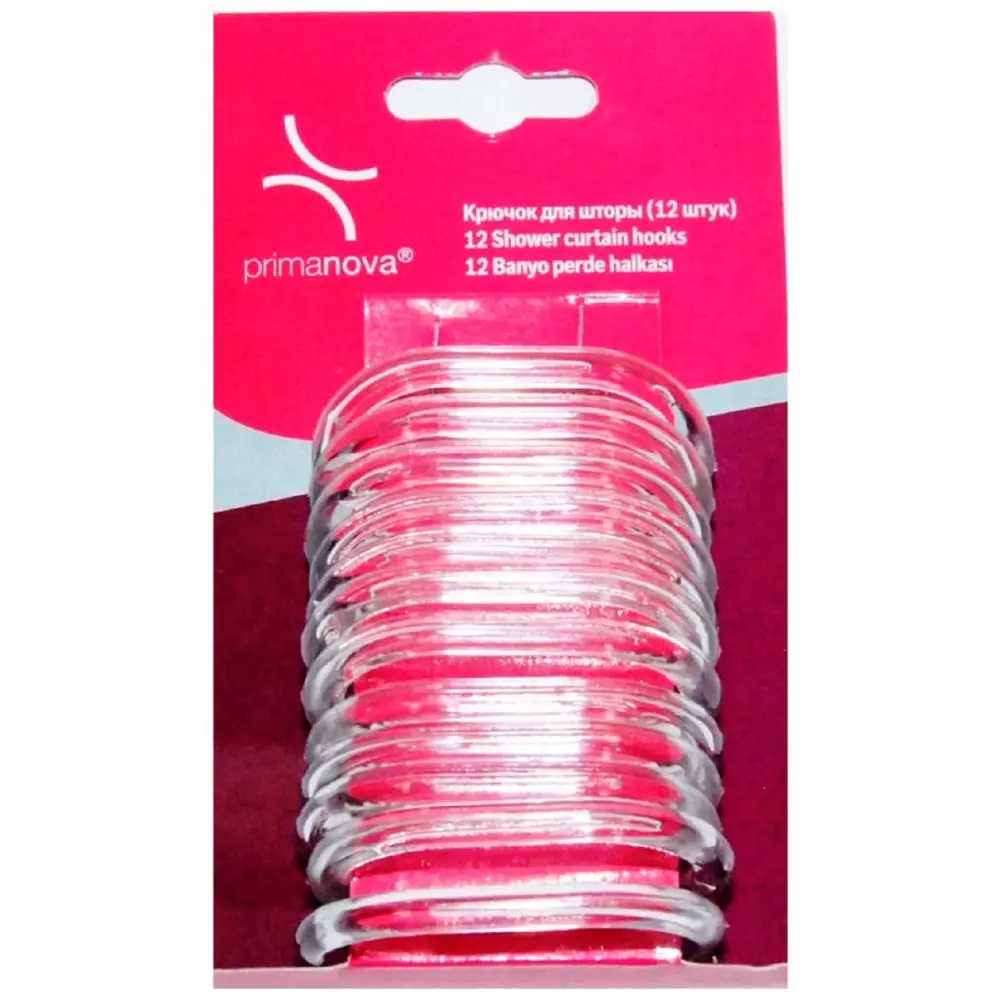 Кольца для шторы в ванную Primanova цвет прозрачный 12 шт STLM-2050964 - Вид №1