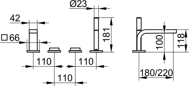 51130050200 Смеситель для ванны KEUCO Edition 11 - Вид №2