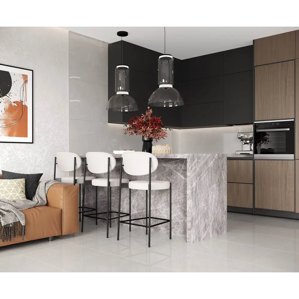 Глазурованный керамогранит Laparet French Smoke 60x120 см 1.44 м² глянцевый цвет светло-серый STLM-2044266 - Вид №3