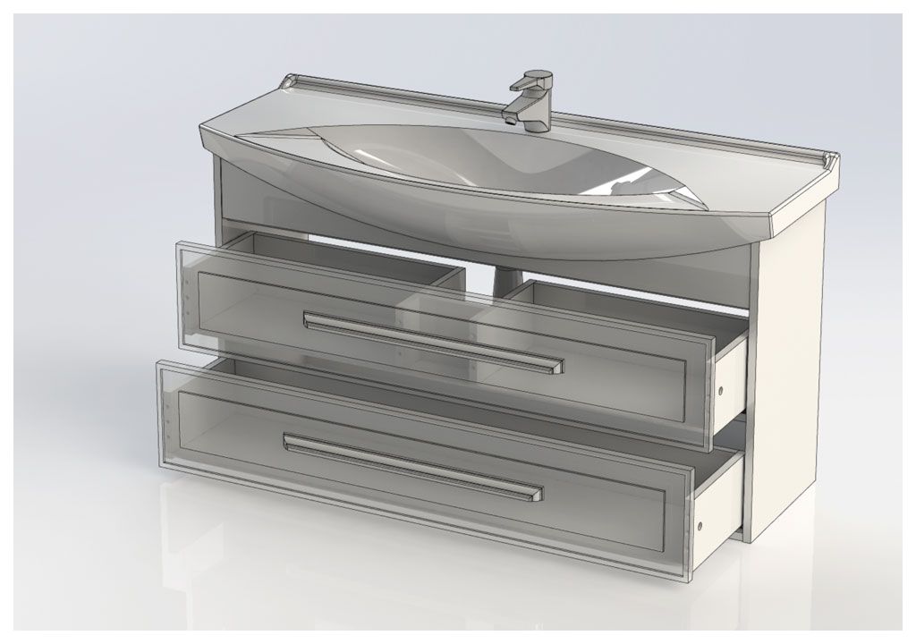 Тумба с раковиной Aquanet Остин 120 дуб кантербери/белый 0020172300175450 - Вид №4