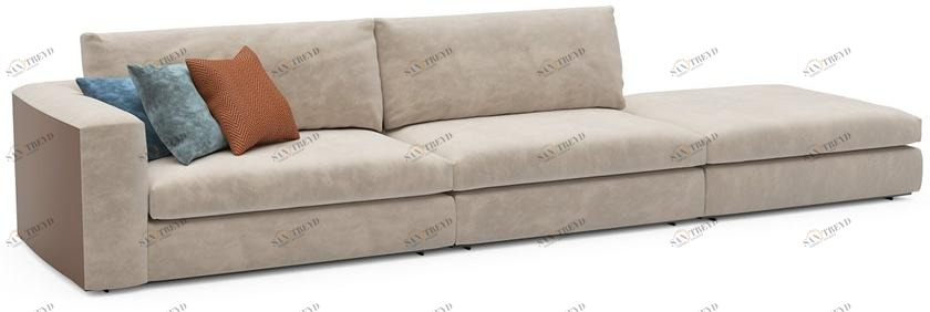 Sicis Диван из ткани с шезлонгом Cosily sun-id-1458424