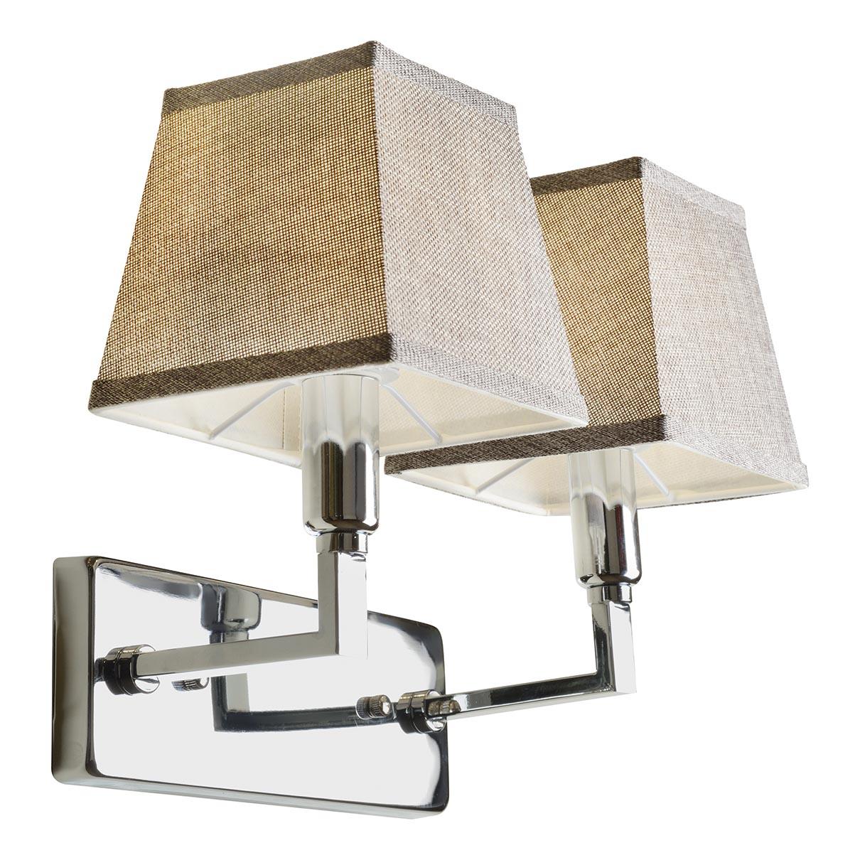 Бра настенное серое iLamp Hilton 2 6943-2 CR ILAMP HILTON 00-3949160 Серый - Вид №2